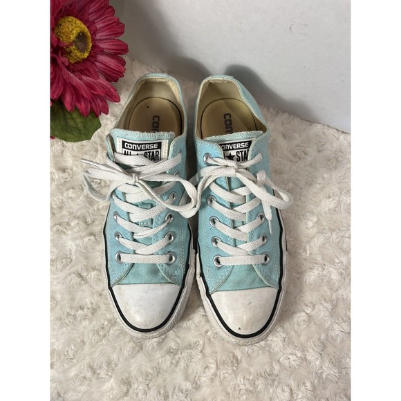 Size 7 Converse All Star Low Aqua Turquoise - Picture 5 of 8